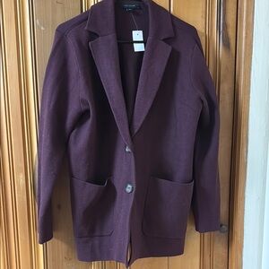 Ann Taylor Purple Blazer Knit Suit Jacket